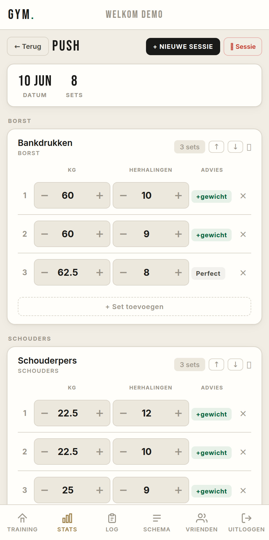 Project Gym App
